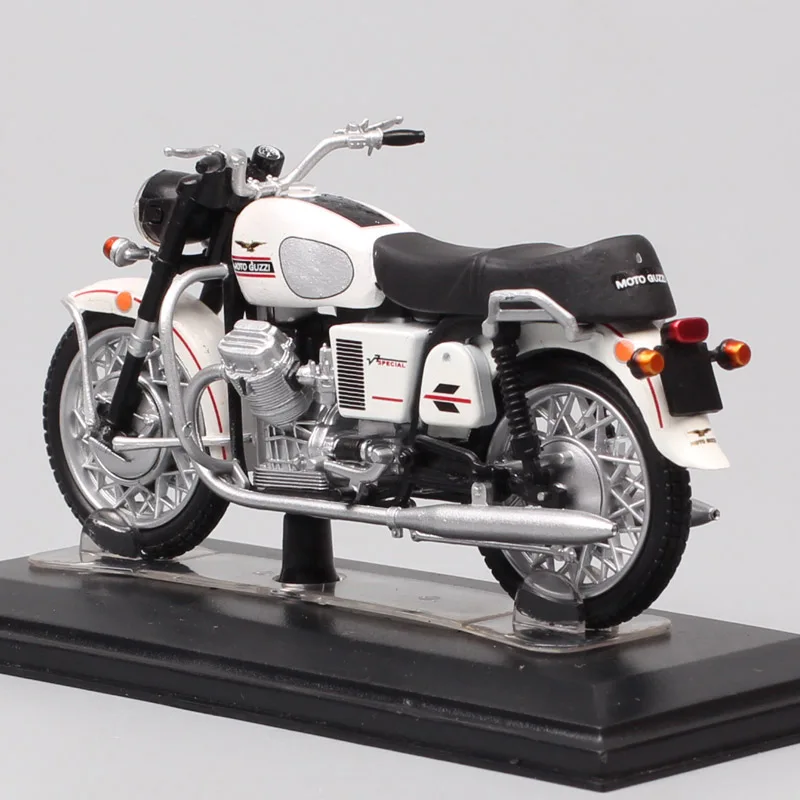 1:24 Scale Classic Moto Guzzi V7 Special 1970 Motorcycle Diecasts & Toy Vehicles Sports Bike Model Miniatures Hobby Gift White