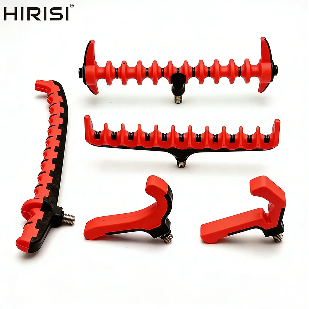 Hirisi AC206 1Pc Red Feeder Rod Rest Head Carp Fishing Rod Holder Fits Fishing Buzz Bars & Bite Alarms Terminal Tackle Accessory