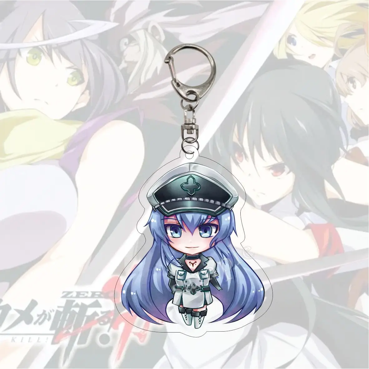 Hot Anime Akame Ga Kill! Keyrings Acrylic Figure Tatsumi Akame Esdeath Keychains Kawaii Bags Key Chain Pendant Gift For Friend