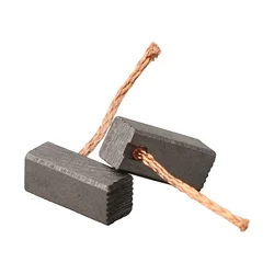 Carbon Brushes Wire Leads Generator Motor Brush 2Pcs 7*8*19mm For Electric Motor Replacements Graphite Copper Spare Parts Tool