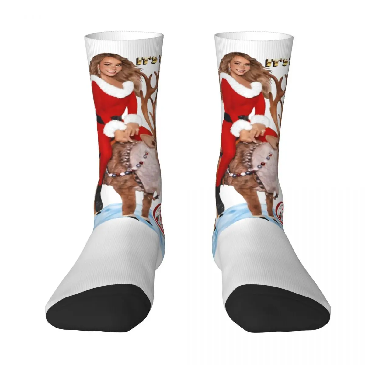 Mariahs Socks Autumn Careys christmas Stockings Korean Women Men Comfortable Socks Graphic Running Sports Non Slip Socks