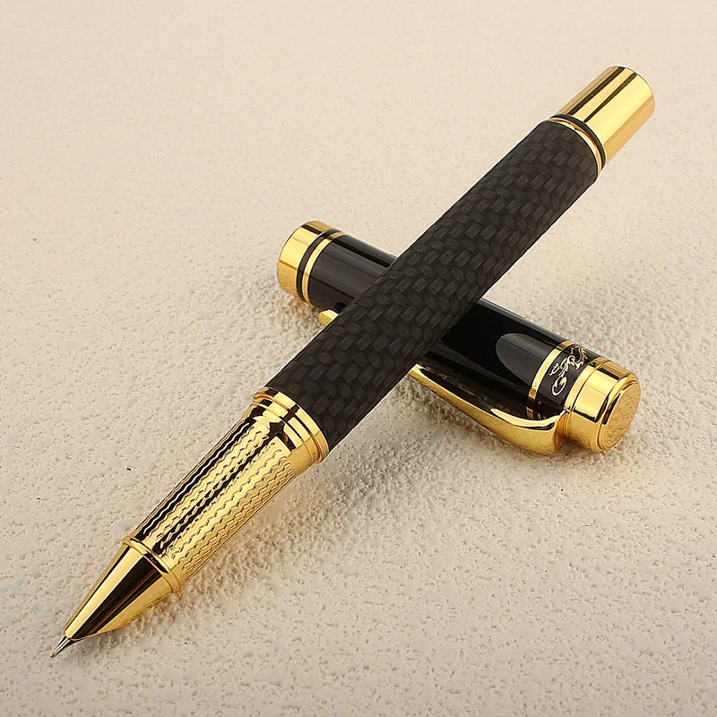 Luxury Metal 8089 Cloth Weave Fountain Pen Gold Clip Dark Tip Nib 0.7MM /F Nib for Writing Signature Office School A7326