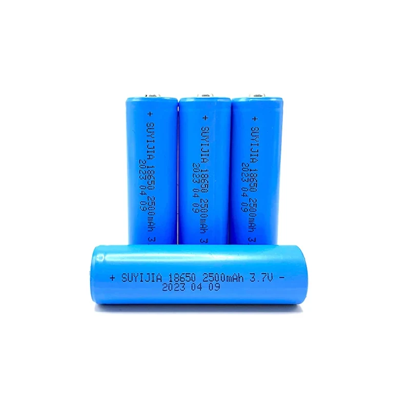 New Original 18650 Battery 3.7V 2500mAh High Capacity Li-ion Rechargeable Batteries for Scooter Gas Vehicles Bicycles LED Lights