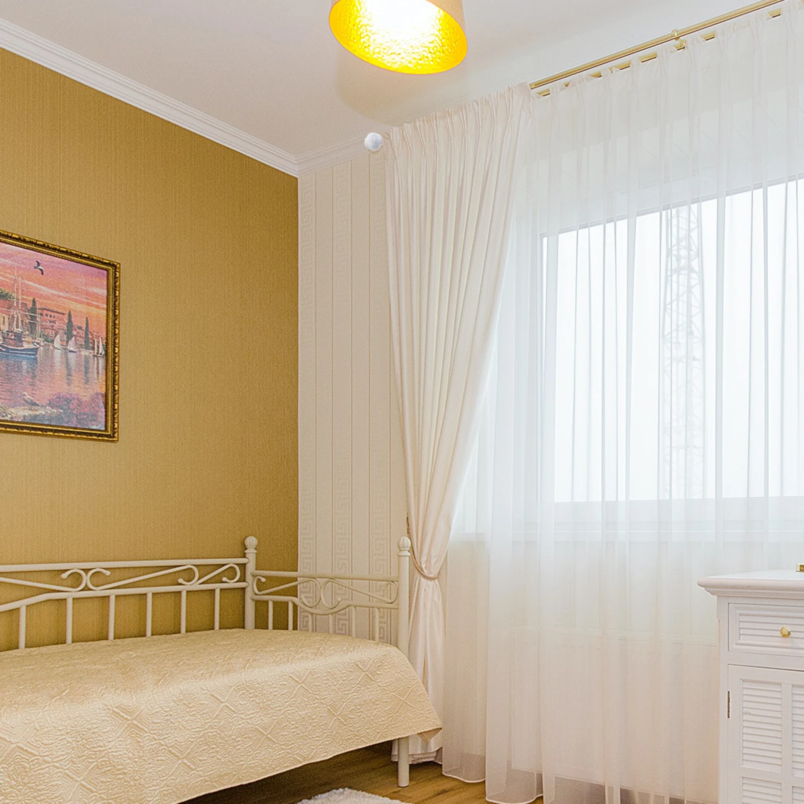 

4pcs Curtain Rod Ends Plastic Decorative Finials Easy Install No Tools Window Curtain Accessories End Caps