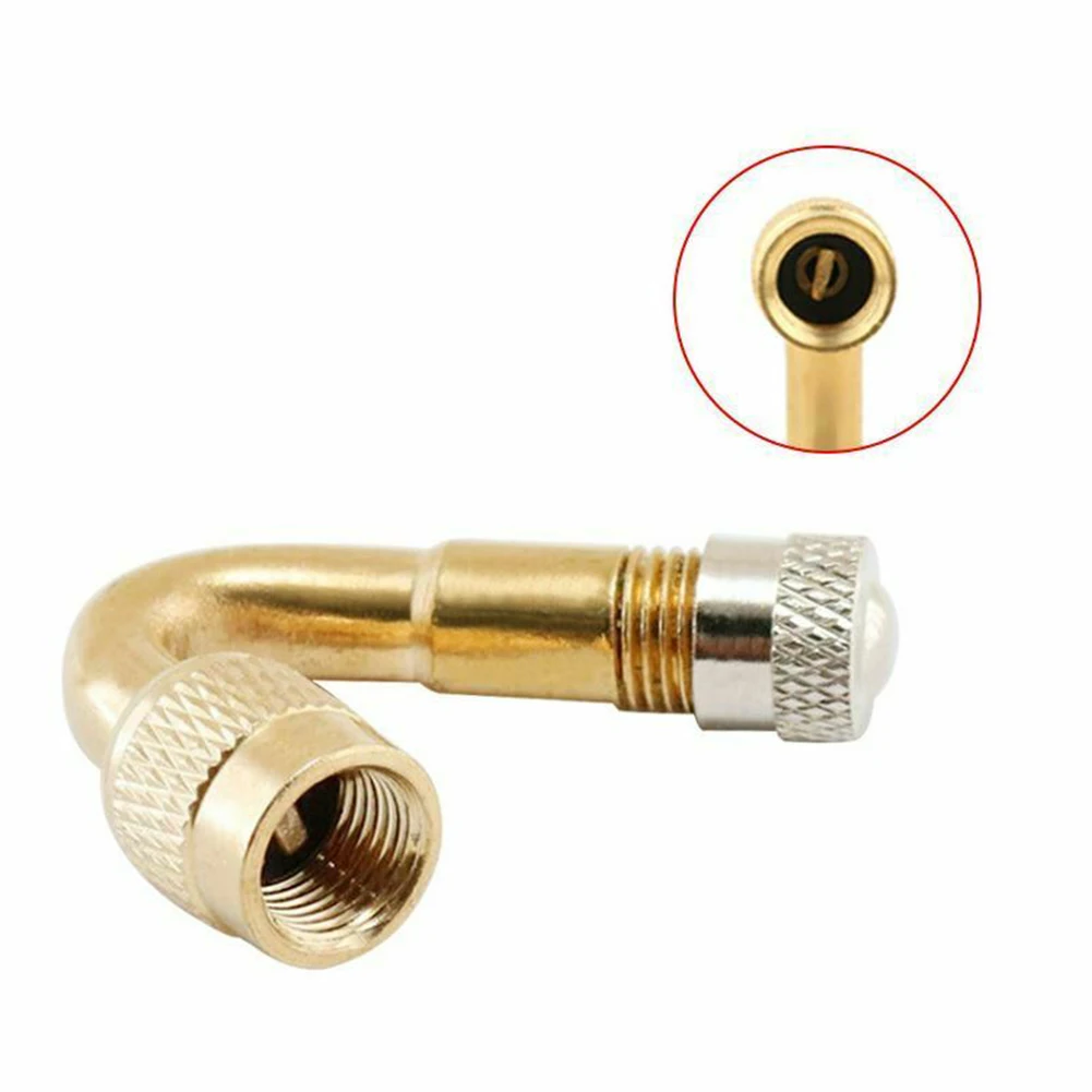 Adaptor Valve Extension Tube Air Pump Car Gas Nozzle Gloden Metal Motorcycle Scooter 45 90 135 Balance Scooter