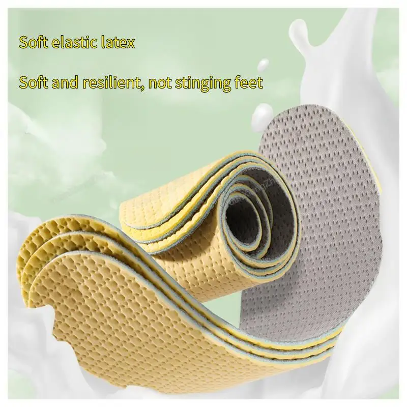 Latex Running Sport Insole Nano Sterilization Deodorant Shoes Insoles for Feet Comfortable Non Slip Shoe Pads Soft Flats Sole