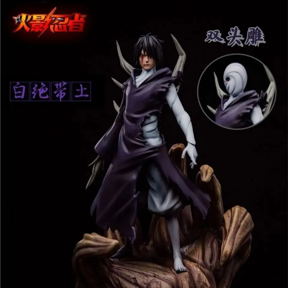 Modelo de adorno de Naruto, cinturón blanco, tierra Afei, seis puntos, organización Xiao, figura de hurón Uchiha Sasuke