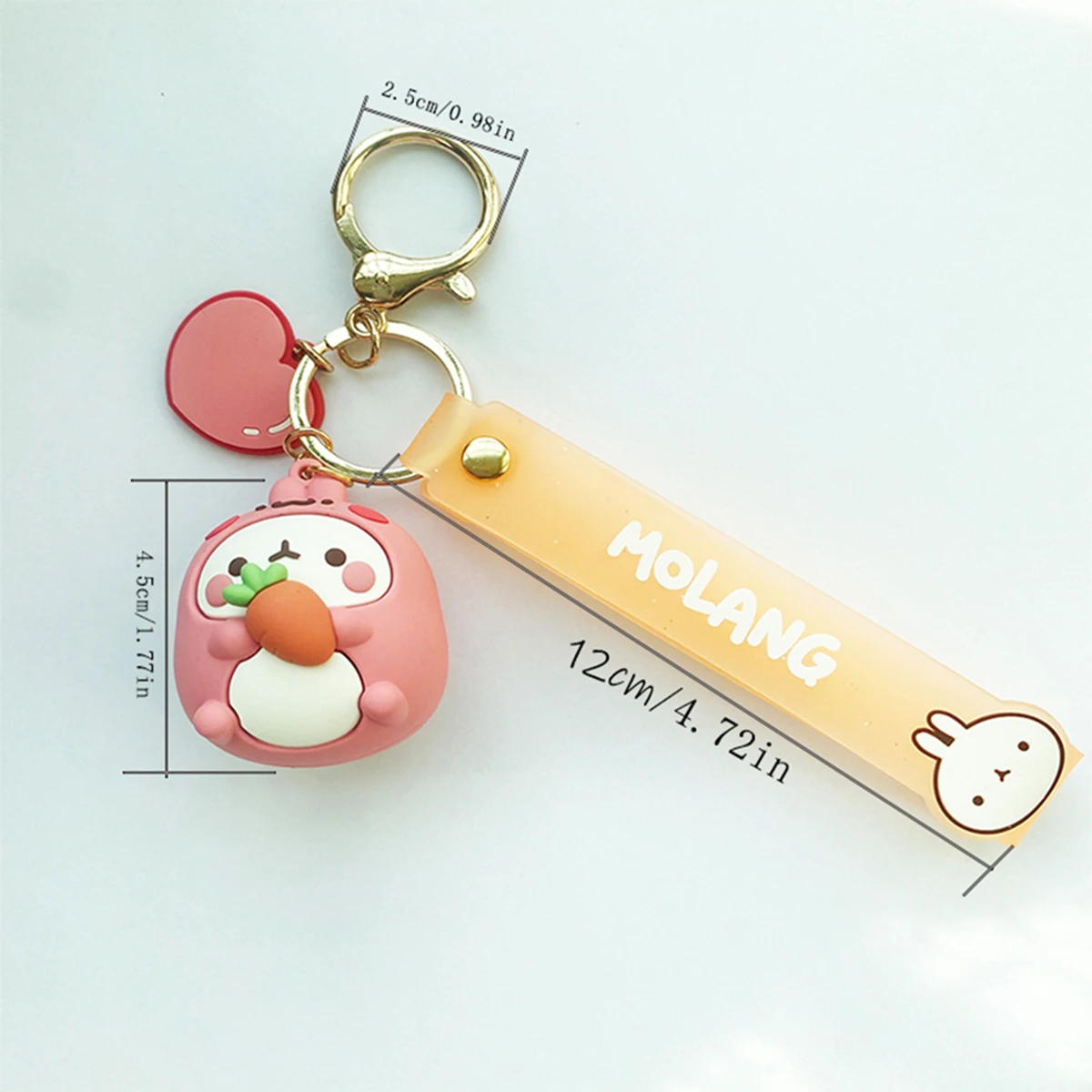 Genuine Molang Animal Zoo Series Figurine Cute Cartoon Model Dolls Kawaii Anime Panda Cat Rabbit Piu Piu Bag Keyring Pendant Toy