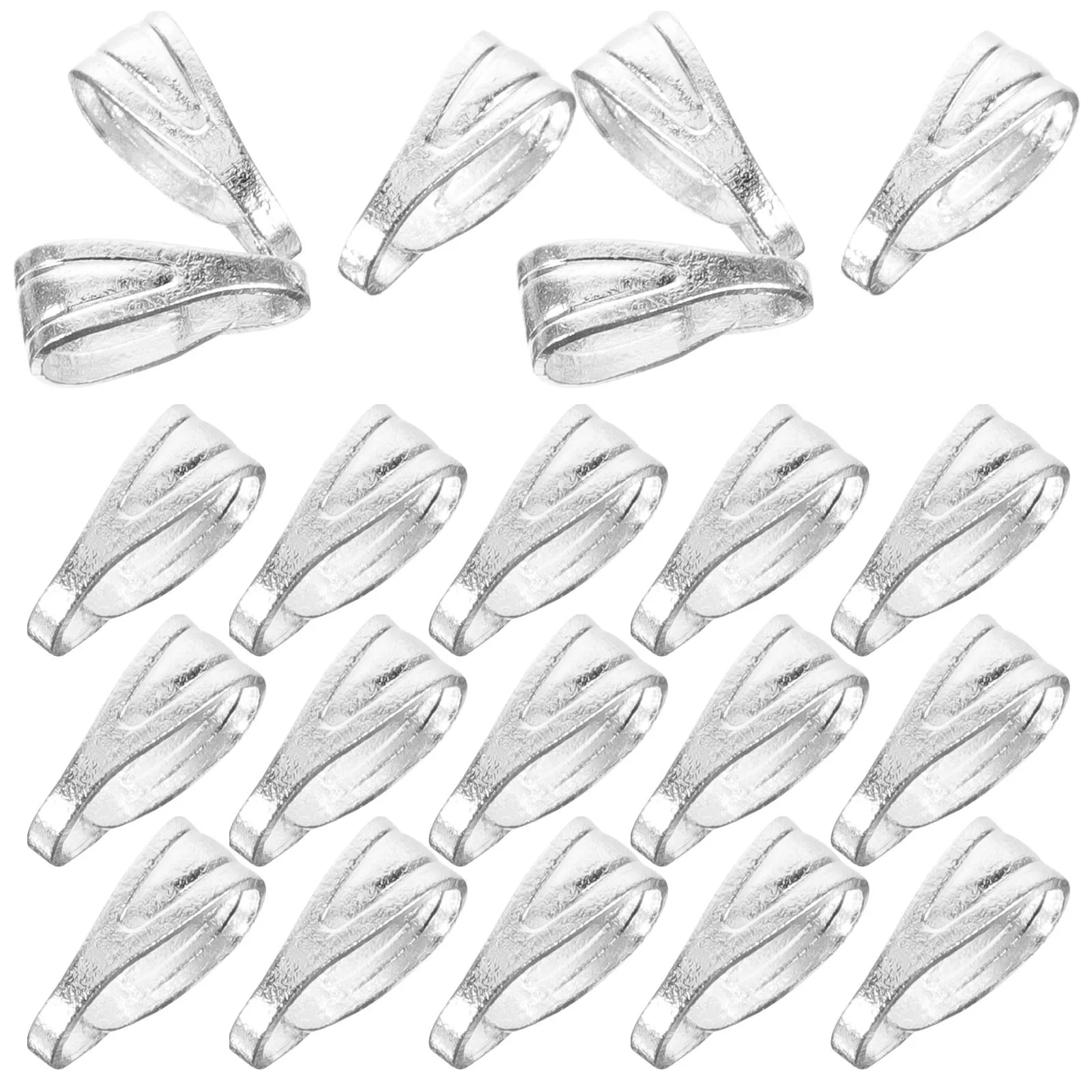 

200Pcs Necklace Pendant Clasp Delicate Unique Design DIY Jewelry Making Connector Bails for Crystal Jade Brass Handcrafts Charm