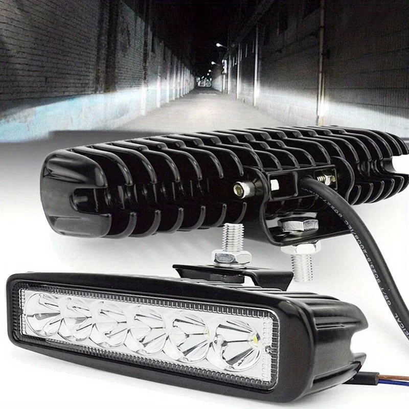

18W12V 6 LED Car LED Work Light DRL Spotlight High Bright Waterproof Auto Offroad SUV Truck Headlights Driving Lamp