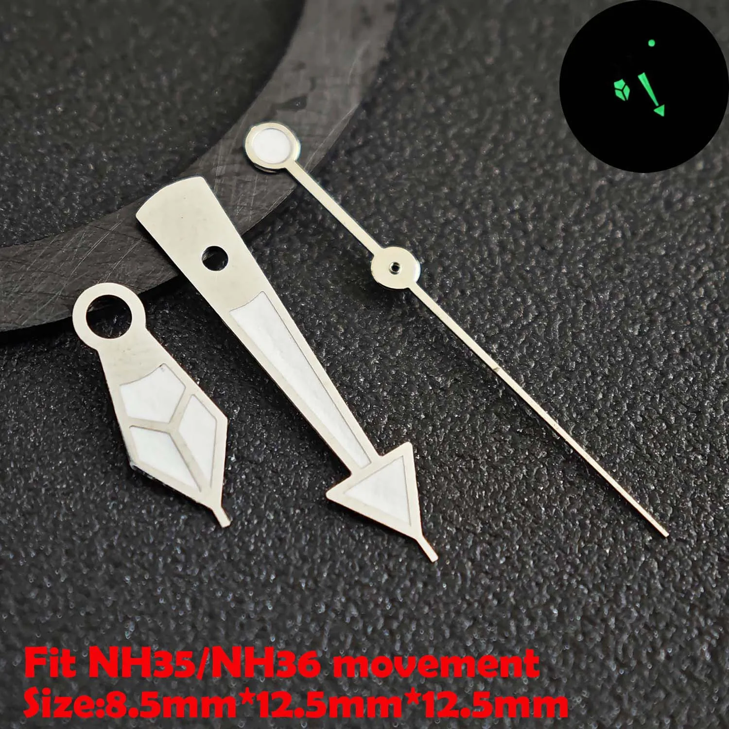 Watch Hands Green Super Luminous Hands Fit NH35/NH36 Movement Watch Movement Watch Replacement Hands