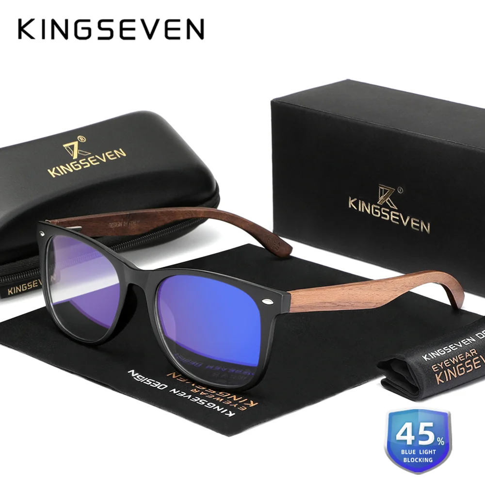 KINGSEVEN-Óculos de sol anti-luz azul para homens e mulheres, óculos de proteção ocular, óculos de lazer, UV400, 2022
