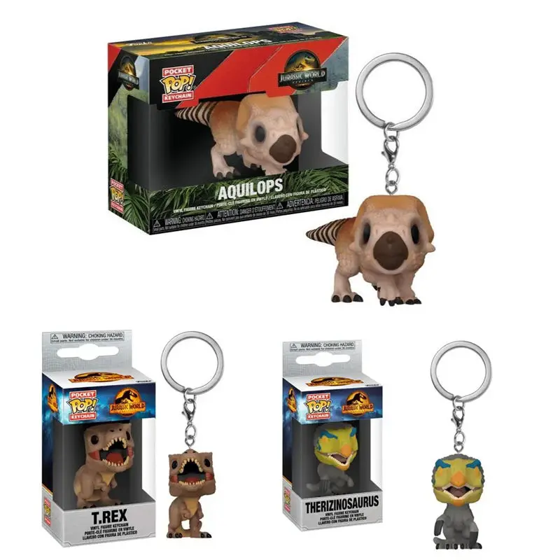 FUNKO POP Jurassic Park Blue Velociraptor Aquilops Therizinosaurus Figura de Vinilo Coleccionable Llavero Muñecos Pop