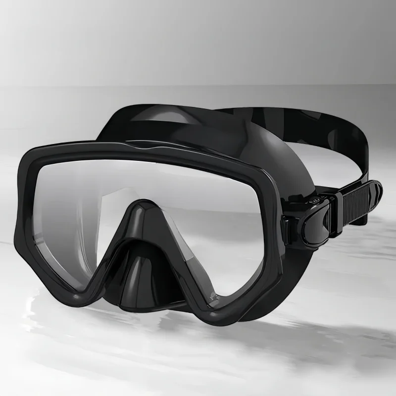 XIAOTREE Trockenschnorchel-Set, Tauchmaske für Erwachsene, gehärtetes Glas, professionelle Panorama-Schnorchelausrüstung, Schwimmtraining