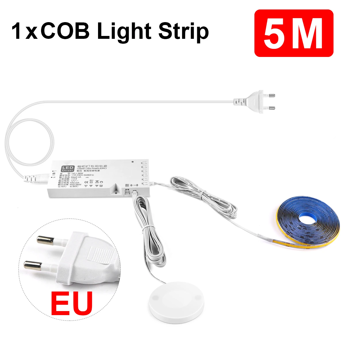 Smart Doordringbare Hout COB LED Strip Touch Sensor Licht 320 Leds/m Warm/Neutraal Wit Parallelle Verlichting Keuken achtergrondverlichting Verlichting