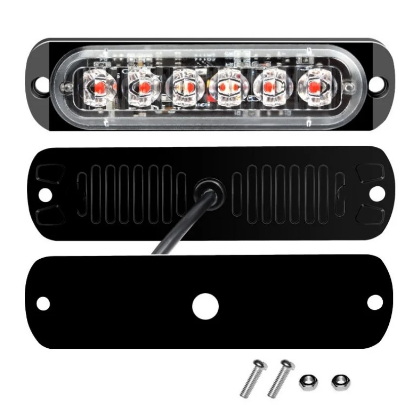 6LED 4LED Car Warning Light Grill Breakdown Light Car Truck Trailer Beacon Lamp LED Amber Side Light 12V - 24V