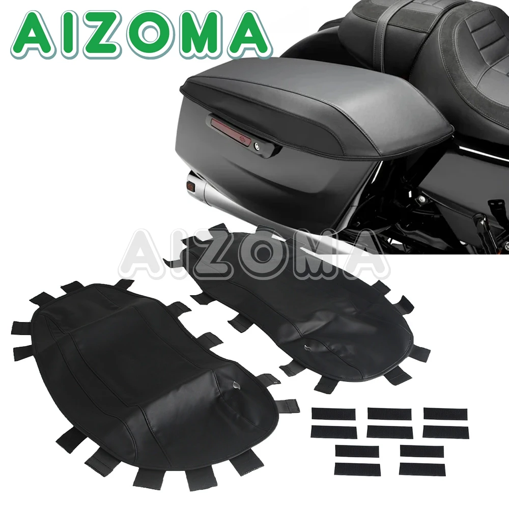 Waterproof Saddlebag Lid Covers Audio Speaker Lids Case Rain Dust For Harley Street Road Glide CVO Street Glide Road Glide ST