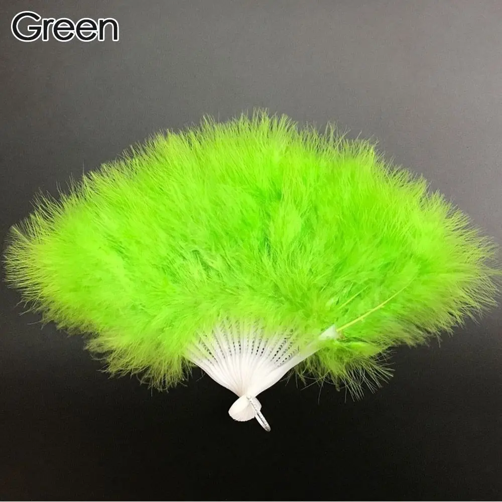 10Colors Home Decor Crafts Gifts Handmade Dance Fan Ladies Folding Fan Feather Fans White Hand Fan