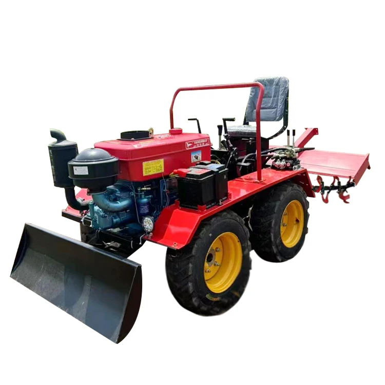 25 HP Crawler Tiller Field Trencher Small Household diesel Tractor
