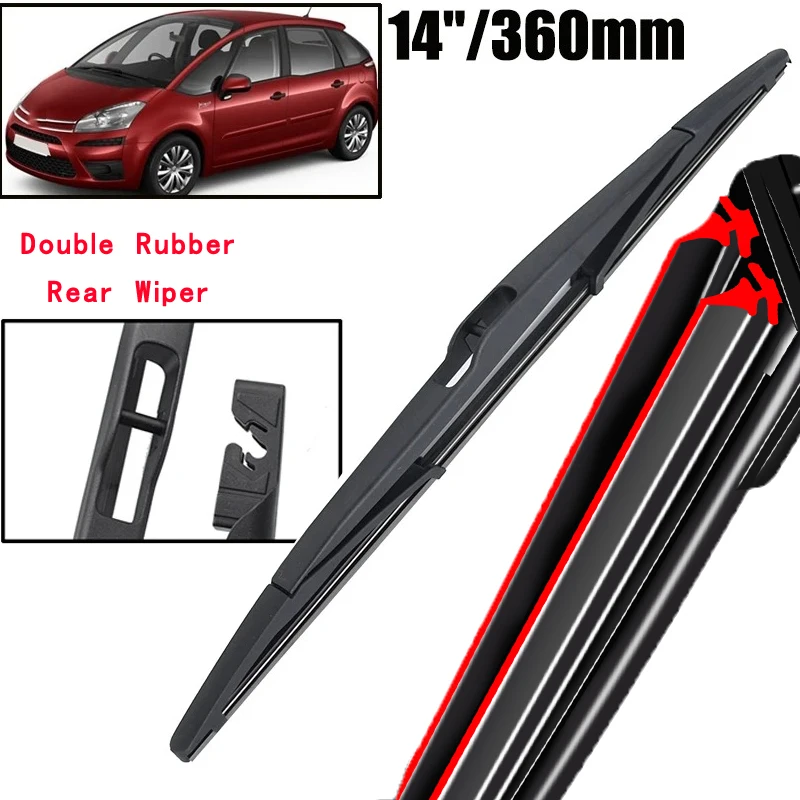 

Car Wiper 14" Rear Wiper Blade For Citroen C4 Grand Picasso / C4 Picasso 2006 - 2013 Windshield Windscreen Tailgate Window