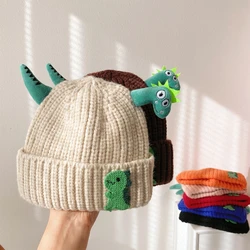 Children winter windproof wool warm hat children cute dinosaur casual hat Korean version of the new warm