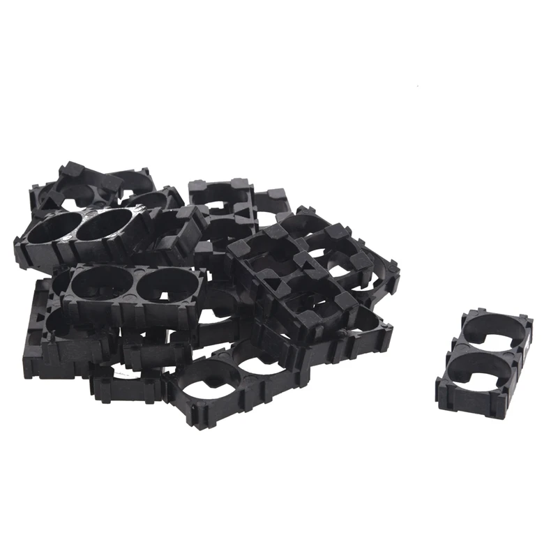 Caliente TTKK 200X 18650 batería de litio soporte doble para paquete de celda DIY negro