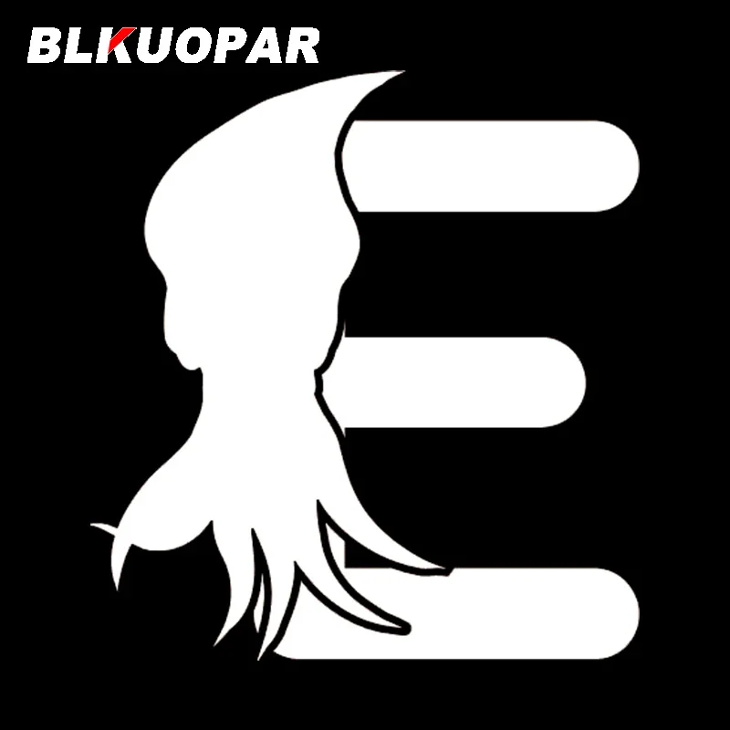 BLKUOPAR for Initial Letter E With Squid Car Sticker Car Sticker Personality Scratch-Proof Decal Trunk Windows Decoration