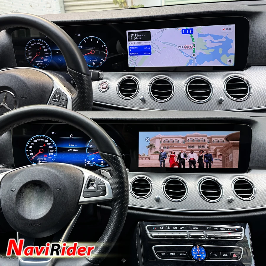 Dual Screen For Benz W213 2016-2018 Wireless Carplay Multimedia Video Player Navigation Auto Stereo Car Radio Android Head Unit