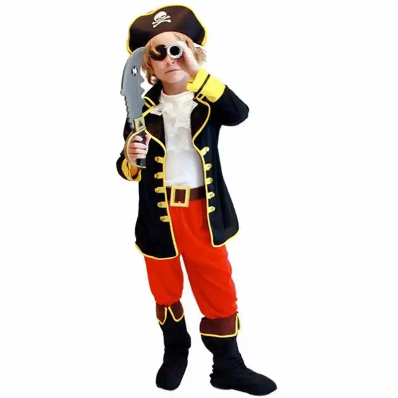 Kids Pirate Costume Halloween Costume For Boys Captain Jack Cosplay