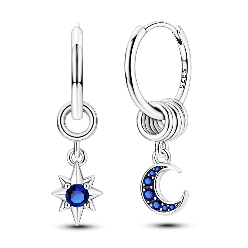 2026 New 925 Sterling Silver Earrings Starry Moon Activity Earrings For Women Exquisite Birthday Party Jewelry Gifts