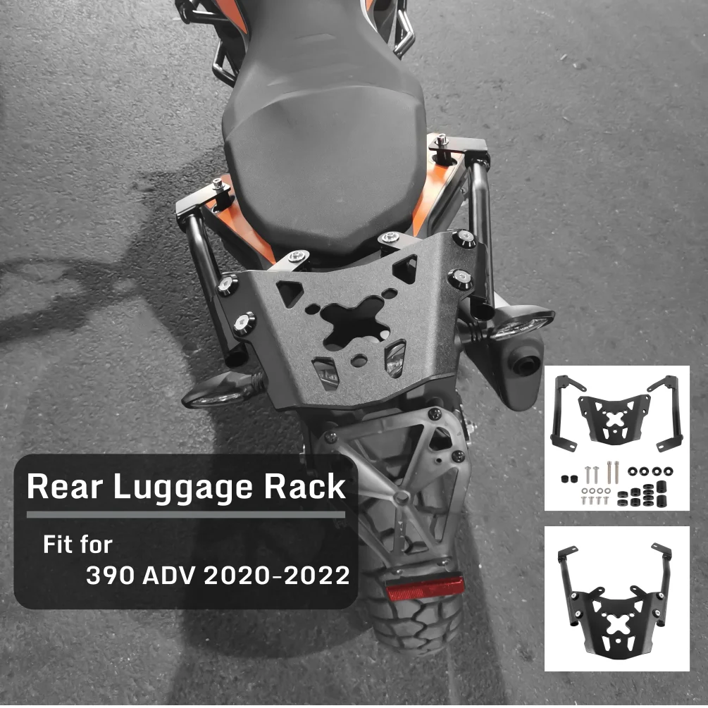 For KTM 390 Adventure Adv 2020-2023 2022 Motorcycle Rear Luggage Rack Bracket Support 390Adv Rear Cargo Holder Storage Box Base