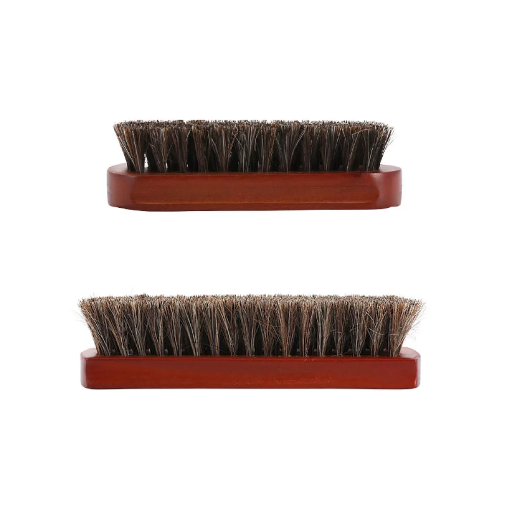 Soft Horse Hair Brush For Leather Polishing Cleaning Shoe Suede Nubuck Maintenance Natural Bristle Scrub Tool