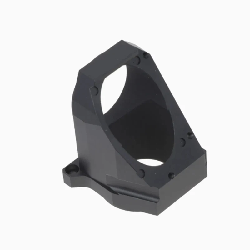 Black Anodized Custom CNC Machined Aluminum Alloy Mechanical Parts Precision Mechanical Bracket