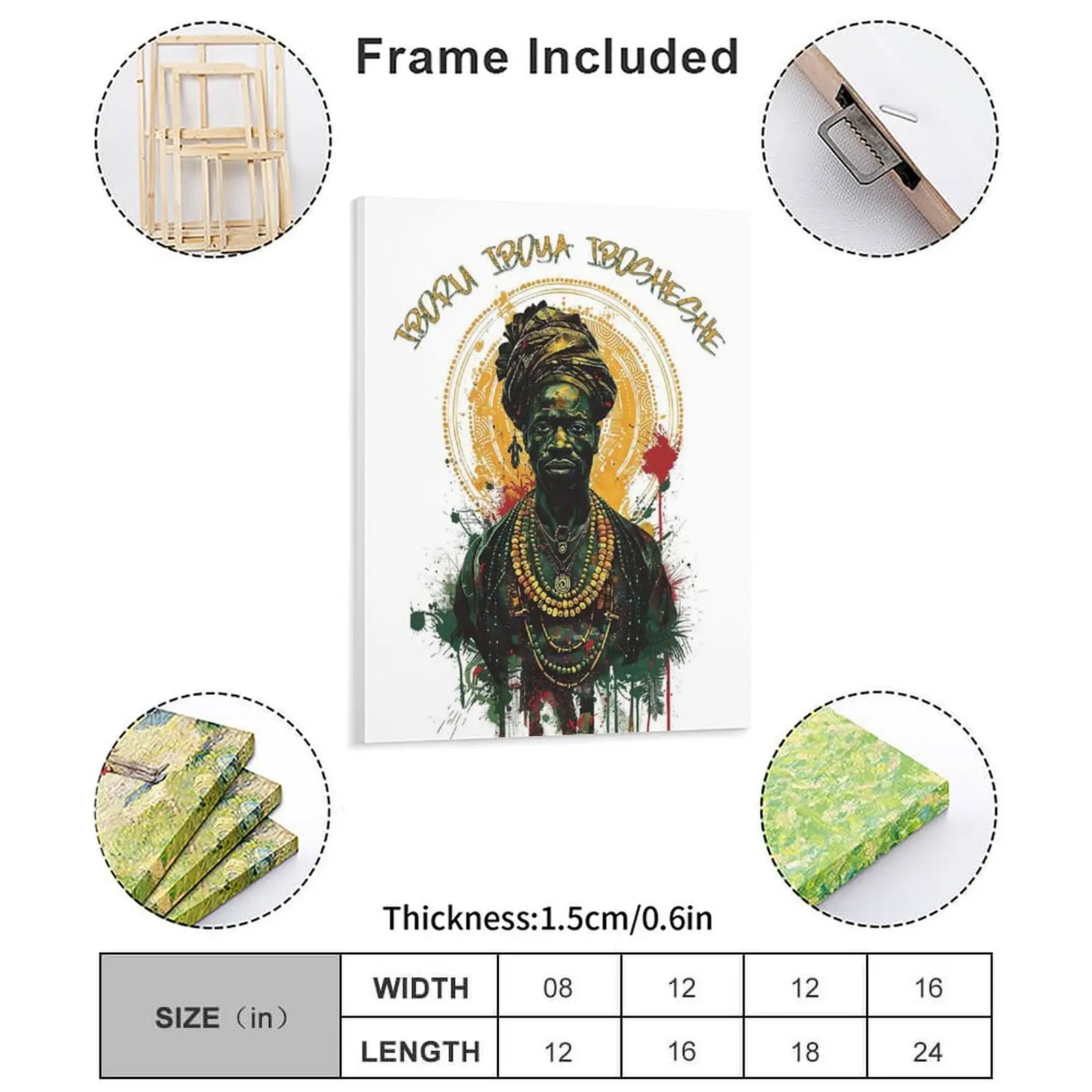 Orula Iboru Iboya Ibosheshe Canvas Painting Party Wall Cave Garage Create Printing Framed Wall Painting