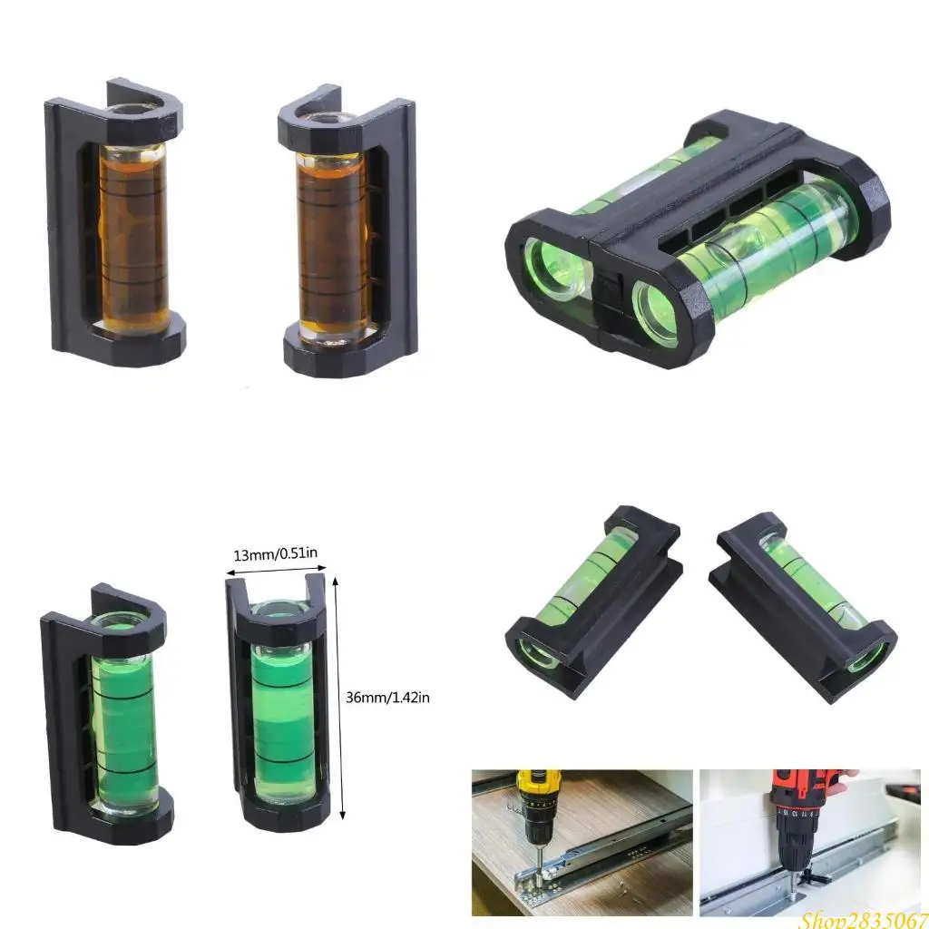 

2pcs Leveling Measurement Tool Glow Bubble Level Small Bubble Level 831F