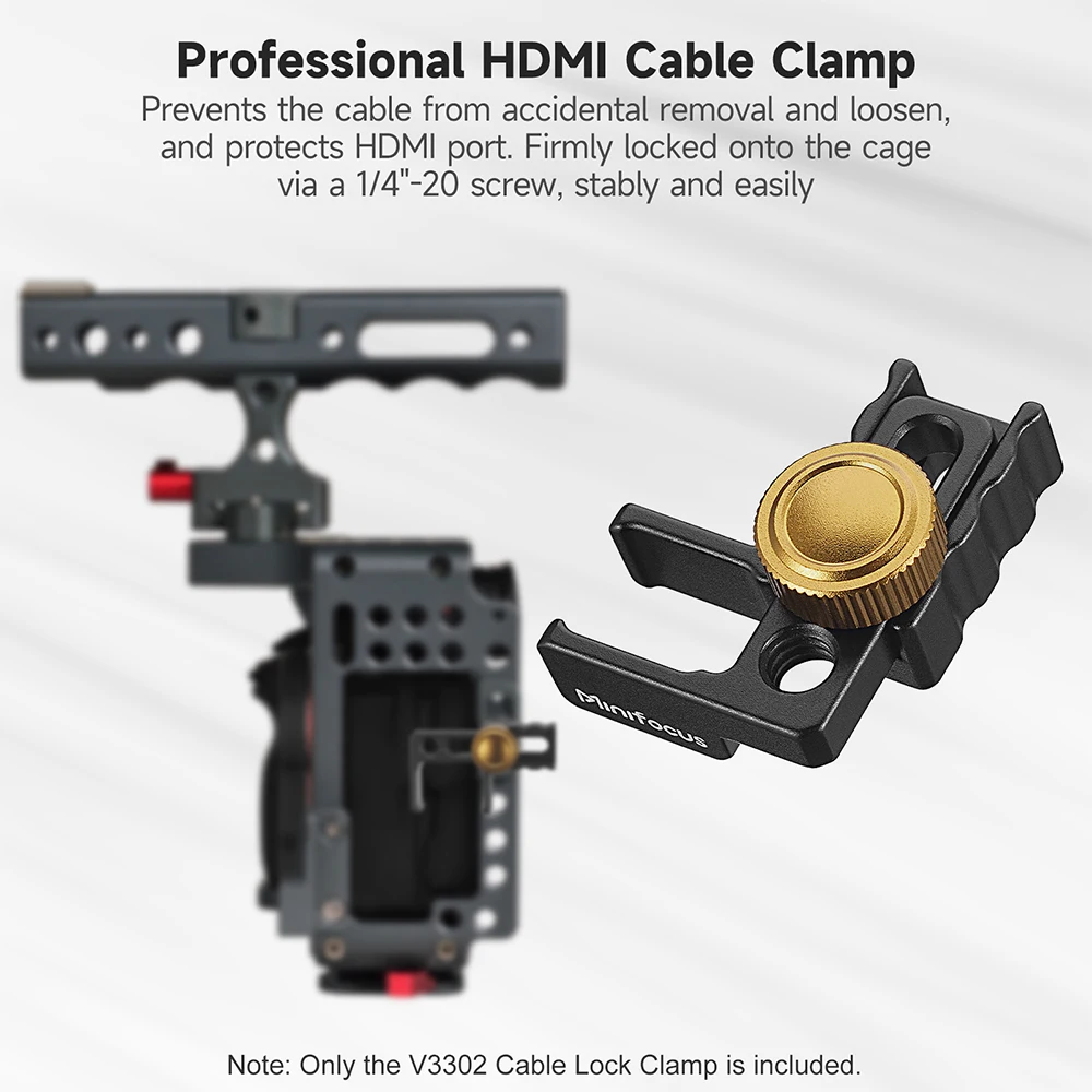 Camera Cage Tether Cable Clamp Wire Clip Fixed Lock Block Adapter for Sony a7iii a7iv a7 a7ii a6400 a6300 a6000 GH5 GH5S Video