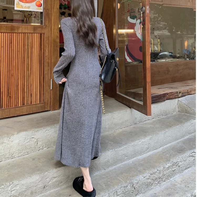Emagrecimento linha a malha dr feminino chique outono inverno longo sve simples sle versão coreana ci comute amigável dr