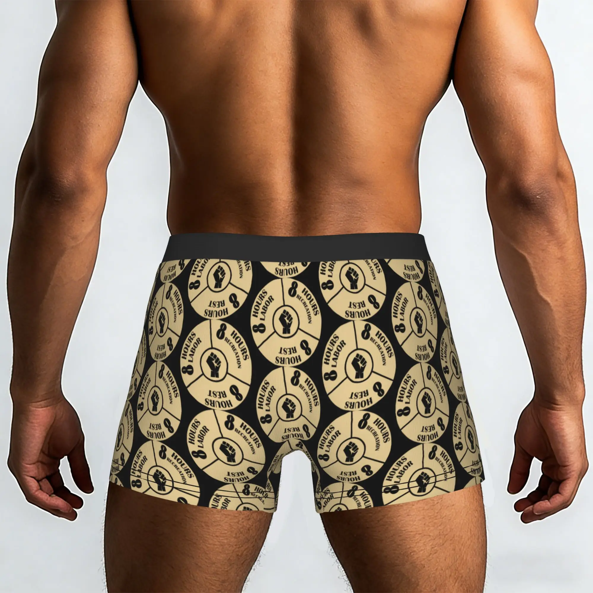 8 hours Labor, Rest, Recreation  Labor Movement Underpants Breathbale Panties Man Underwear Comfortable Shorts Boxer Briefs