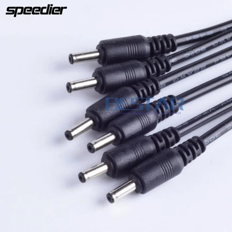 

Black 1 in 6 out DC power plug USB A male to 6 DC 3.5 mm x 1.35 mm 3.5x1.35mm 3.5*1.35 Barrel Jack male charging Power Cable 1m