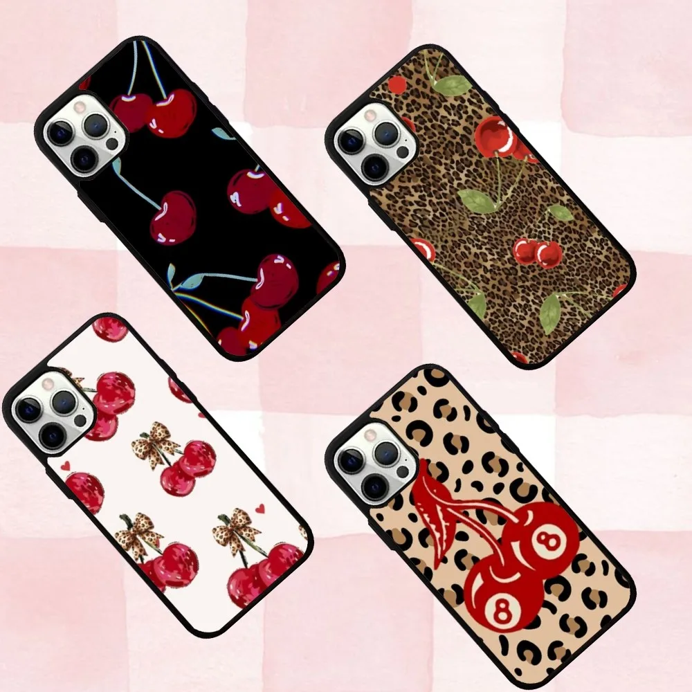 

Leopard Print Cherry Star Phone Case For IPhone 16,se4,15,Pro,Max,Case 14,Plus,13,12,11 Magesafe Magnetic Wireless Charge Cover