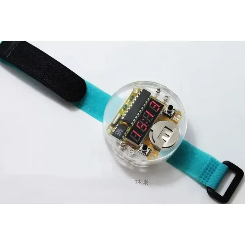 DIY Kit Digital Watch Electronic Clock Single-chip LED Digital Electronic Watches Clock Module LED With Cover For arduino NEW