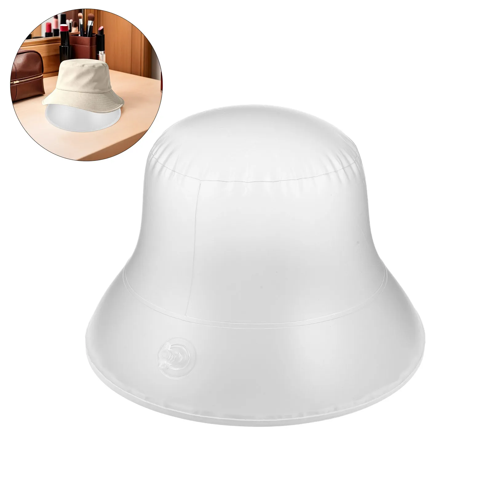 Inflatable Sunshade Fisherman Hat Shaper Stand Dome Pedestal Hat Holder Display Rack Portable Cap Storage Organizer Retail