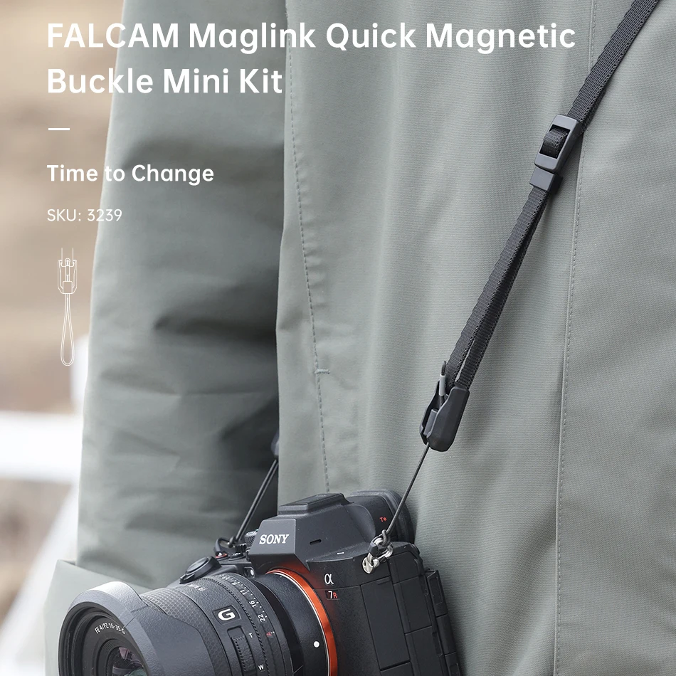 FALCAM Maglink Quick Release Magnetic Buckle Mini Kit Connect Adapter to Camera Neck Strap for Nikon Canon Sony Camera