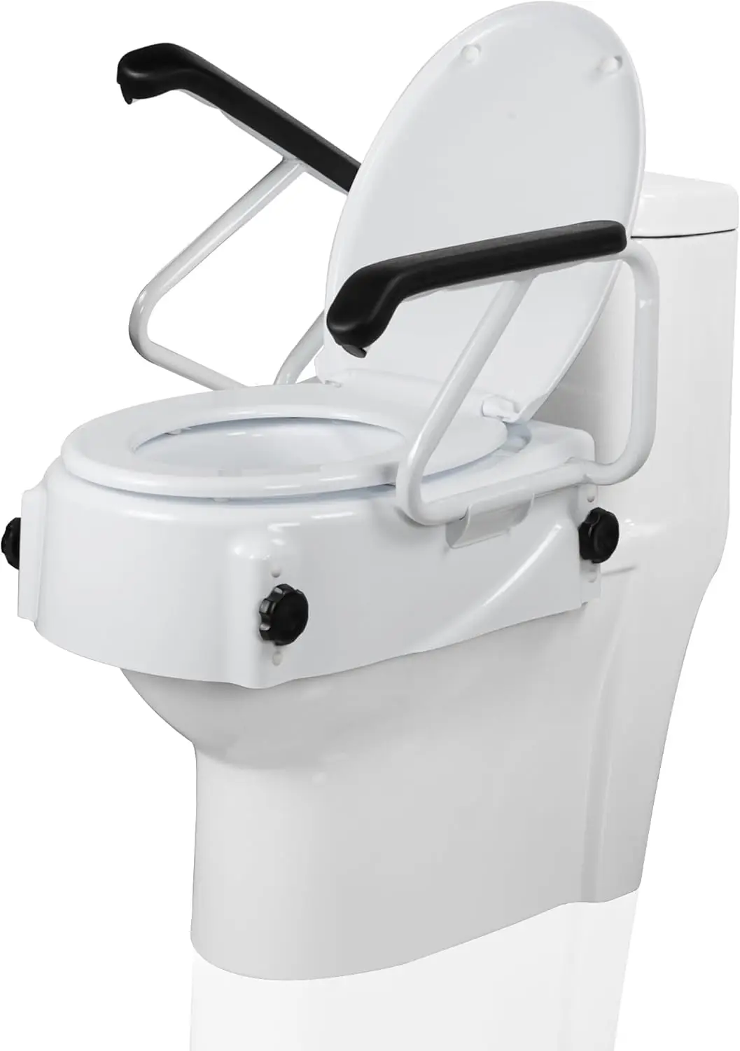 Raised Toilet Seat with Removable Handles, 5.9