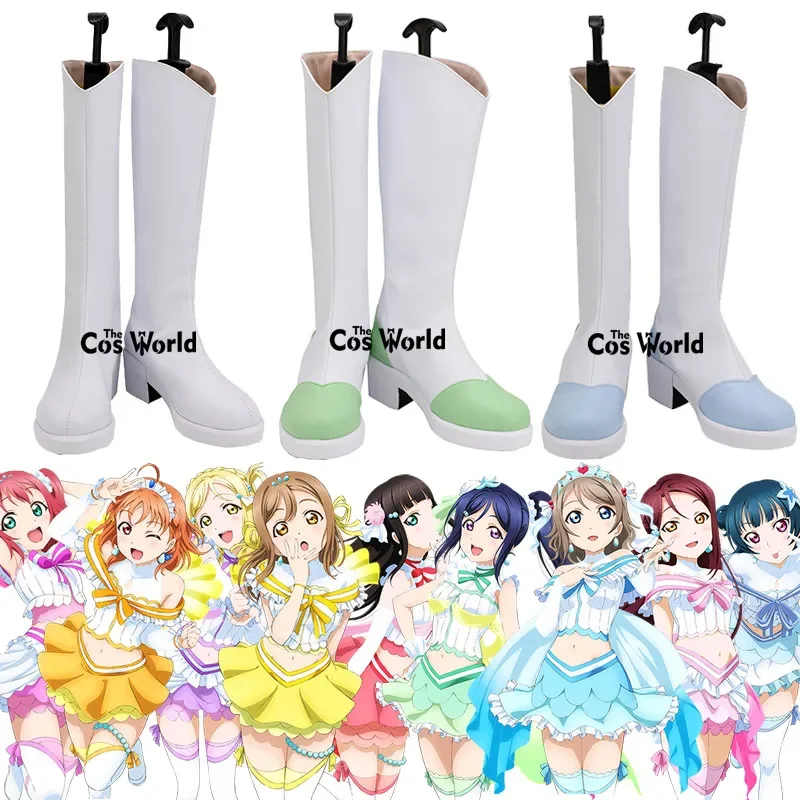 

LoveLive! sunshine!! Aquarium aqours Takami Chika sakuruachi Riko Matsuura right Watanabe you anime customize cosplay shoes boot