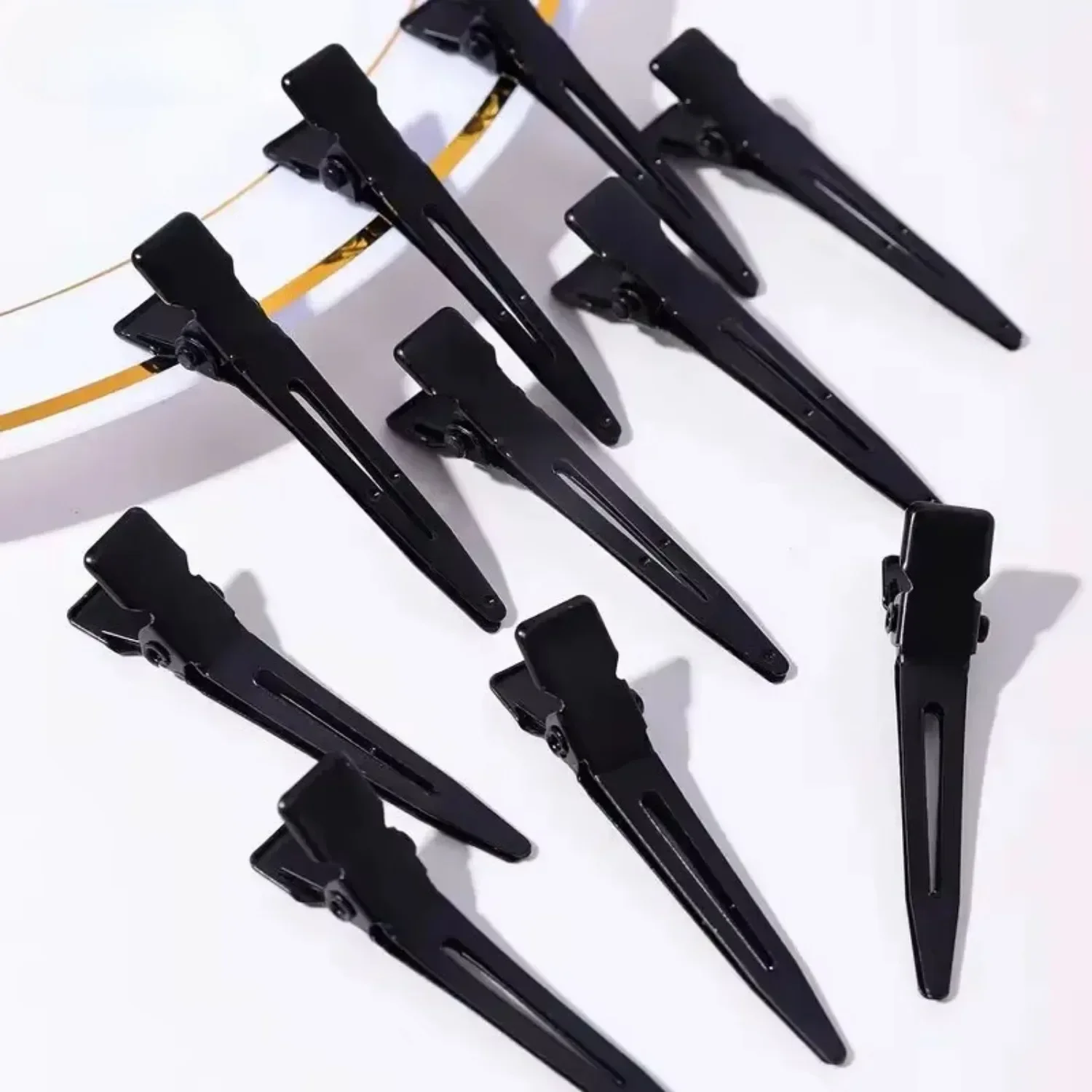

10PCS Black Duckbill Hair Clips Nonslip Alligator Hair Clips Barber Salon Styling Dying Hair Accessories