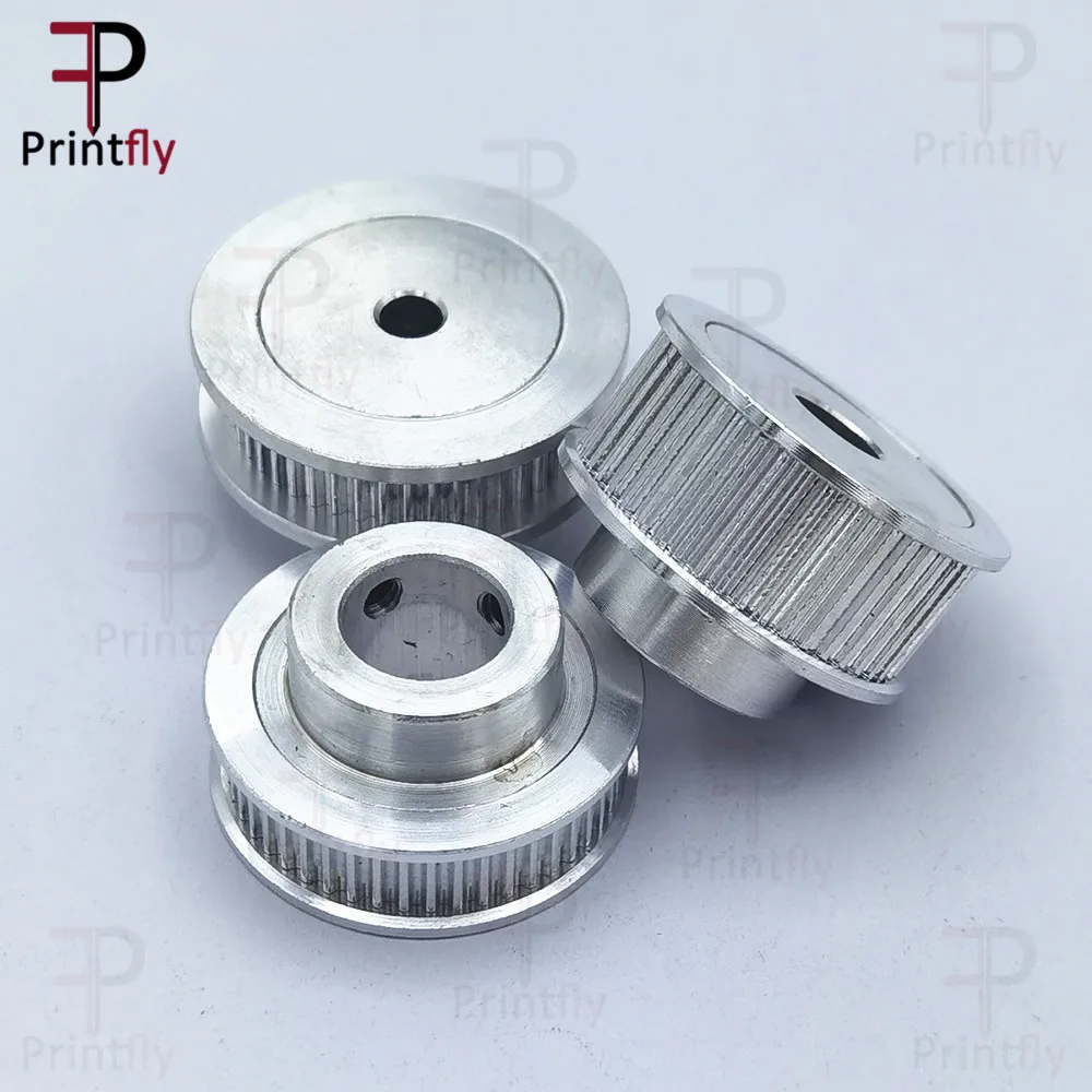 Printfly 2GT 48 teeth 2GT Timing Pulley Bore 5/6/6.35/8/10/12/14mm for GT2 Open Synchronous belt width 6mm/10mm 3D Printer