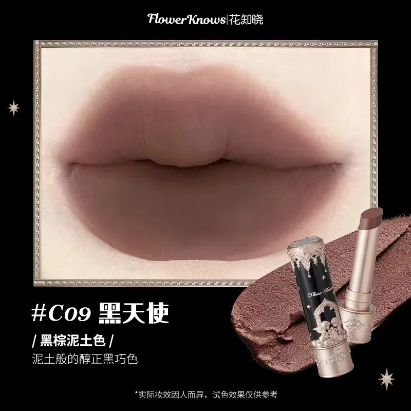 Flower Knows Little Angel Matte Lipstick Long-lasting Easy To Color Velvet Lip gloss Natural Lip Makeup Maquillage