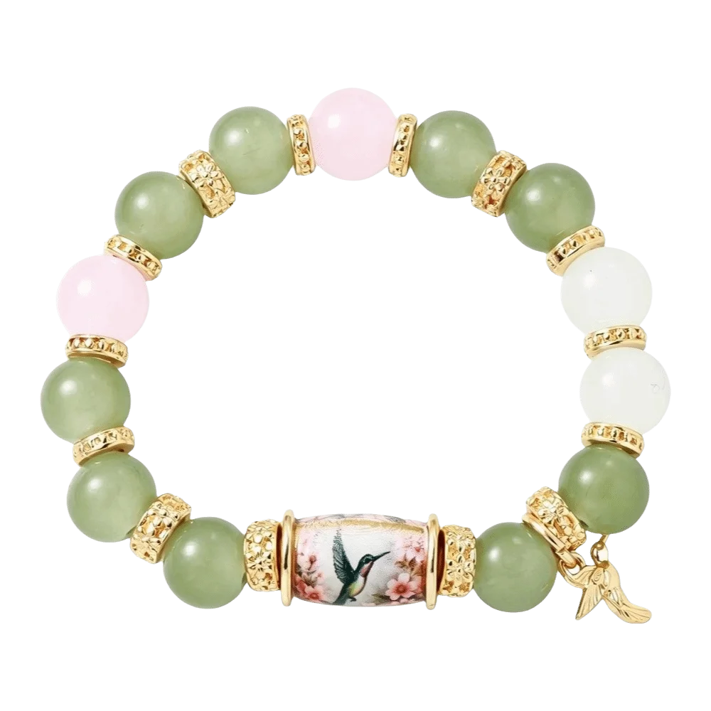 Butterfly Hummingbird Bracelet Bee Sunflower Inspirational Bracelet Adjustable Luxury Crystal Beaded Bracelet Women
