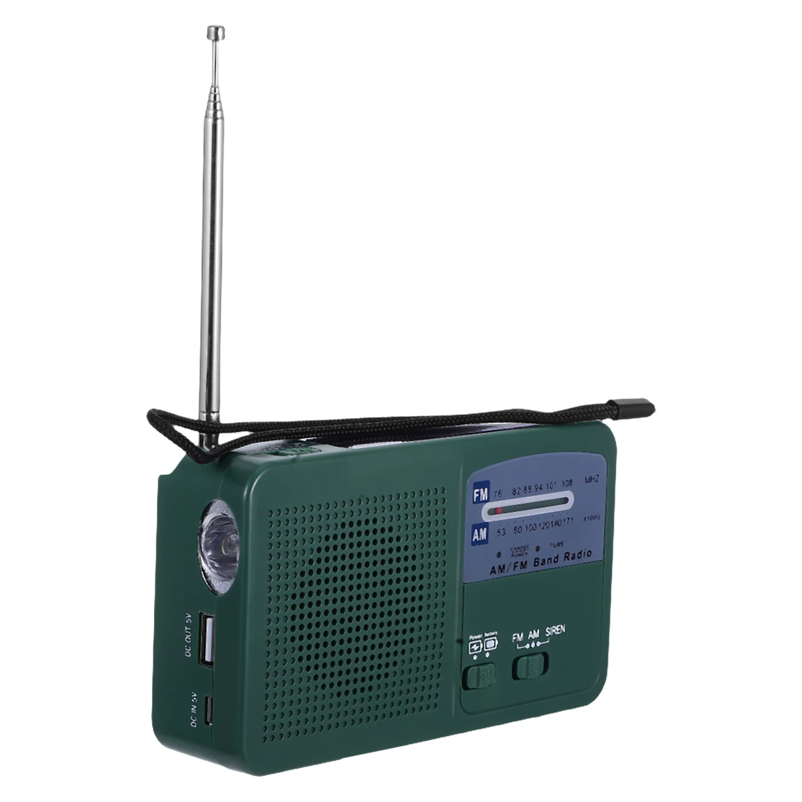 

Solar Hand Crank Emergency Radio with Bright Flashlight Sos Alarm and Smartphone Charging for Home Kits Outdoor Adventures